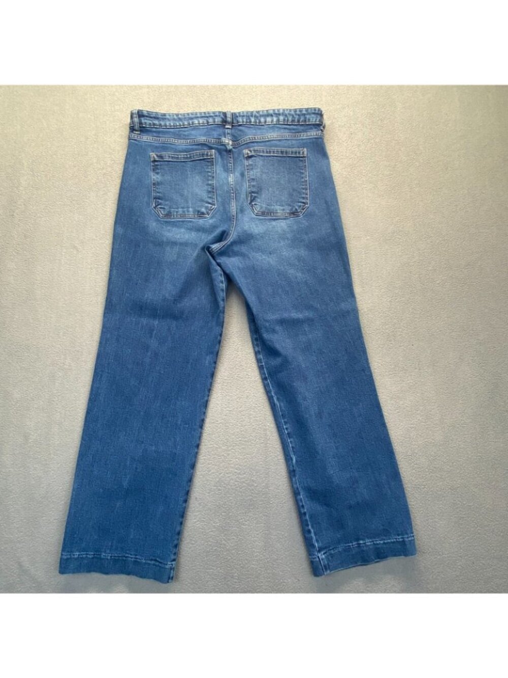Old Navy Baggy Wide Leg Jeans Womens 16 Blue Y2K Skater Grunge Utility - Picture 2 of 13